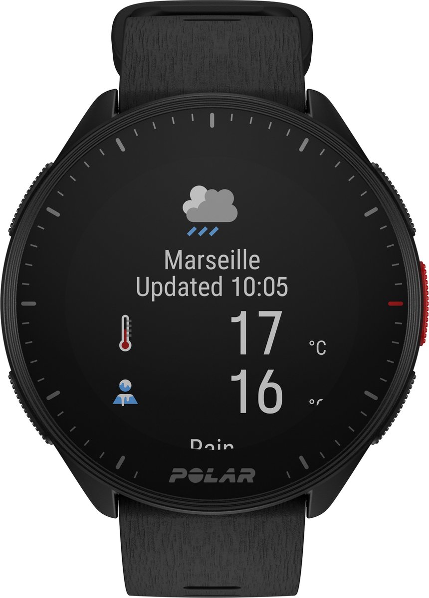 Polar Pacer -  GPS Hardloophorloge -  Night Black - Maten S-L