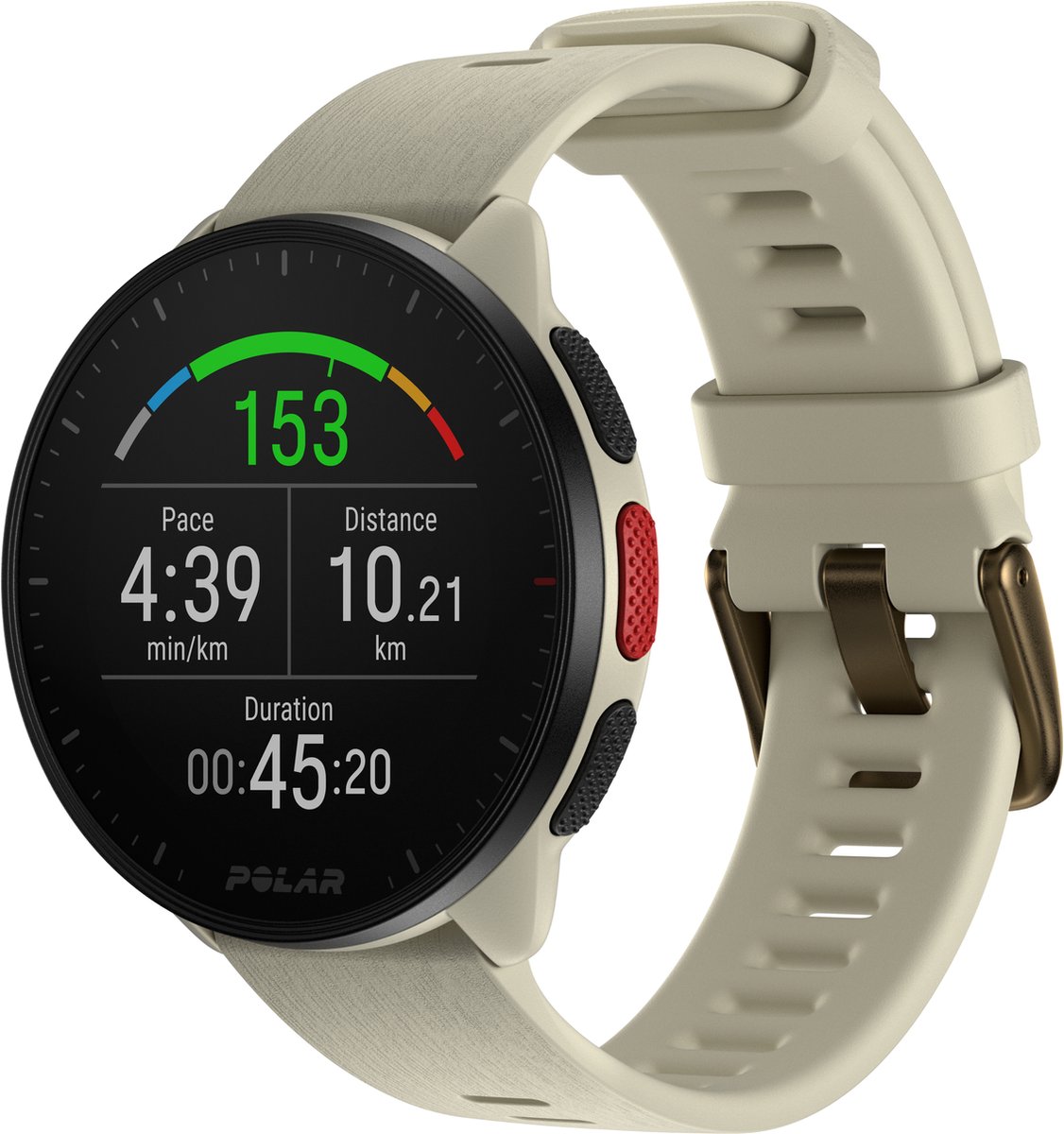 Afbeelding 2 van Polar Pacer -  GPS Hardloophorloge -  Cloud White - Maten S-L