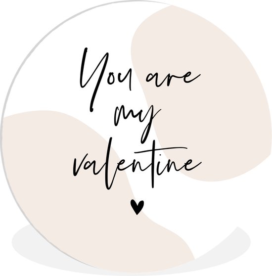 WallCircle - Wall Circle - Wall Circle Inside - Proverbes - Citations - You are my Valentine - Valentine - 60x60 cm - Décoration murale - Peintures Ronds