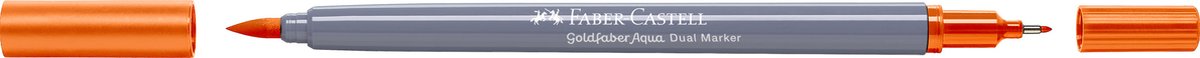 Faber-Castell - Duo aquarelmarker Goldfaber - oranje glanzend 113 - brush / 0,6mm - FC-164613