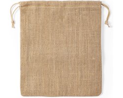 Nuture Eco Sport gymtasje - met rijgkoord sluiting - 25 x 30 cm - jute katoen - voor kinderen
