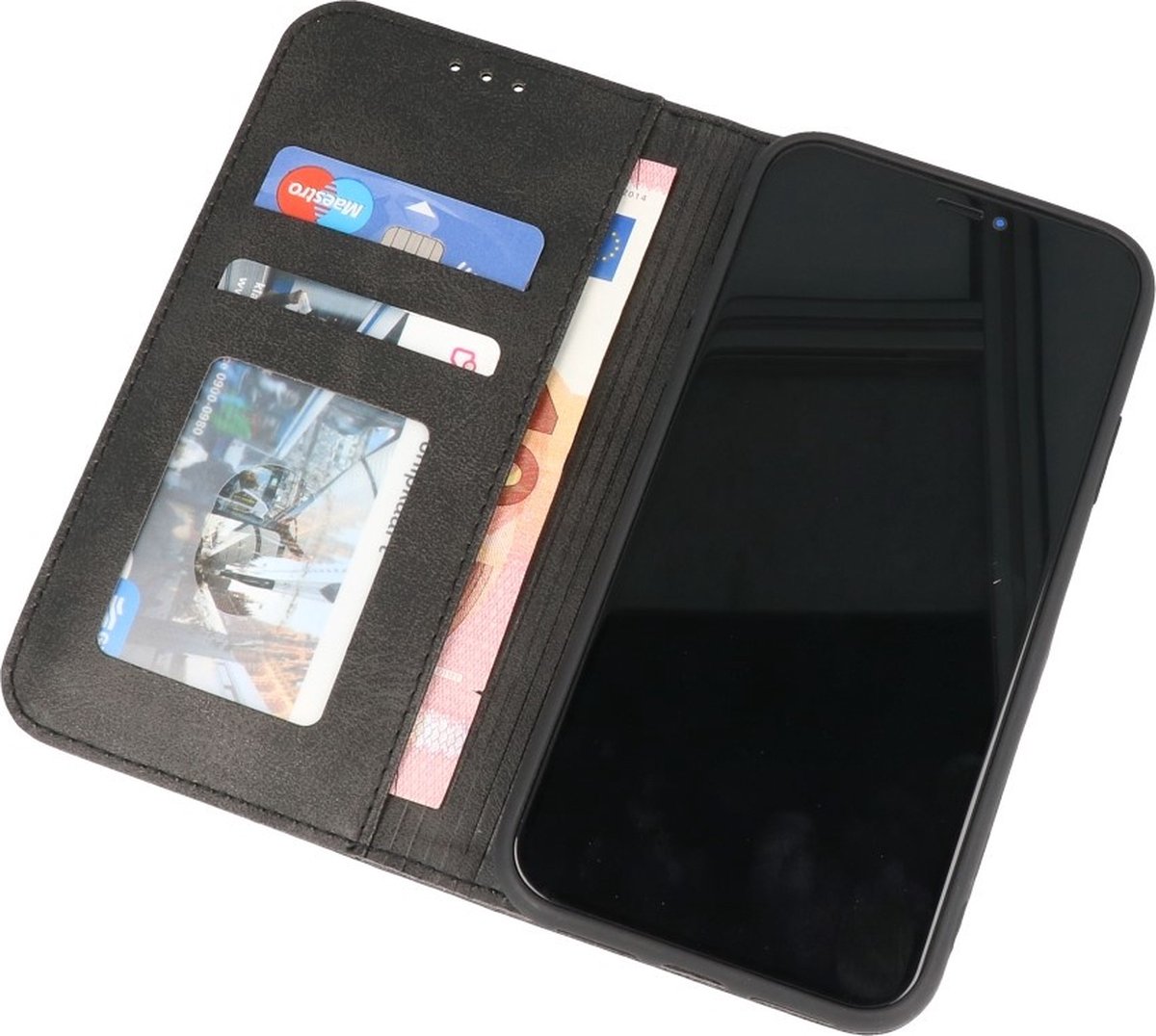 Magnetisch Folio Book Case - Hoesje Geschikt voor Samsung Galaxy S20 Plus Zwar