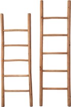 Teakea - Teakhouten decoratie ladder | Naturel Teak | 50x5x175