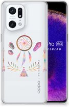 GSM Hoesje OPPO Find X5 Pro Bumper Hoesje Doorzichtig Boho Dreamcatcher