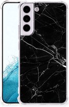 Coque Smartphone Samsung Galaxy S22 Mobile Case avec bord transparent Marble Zwart