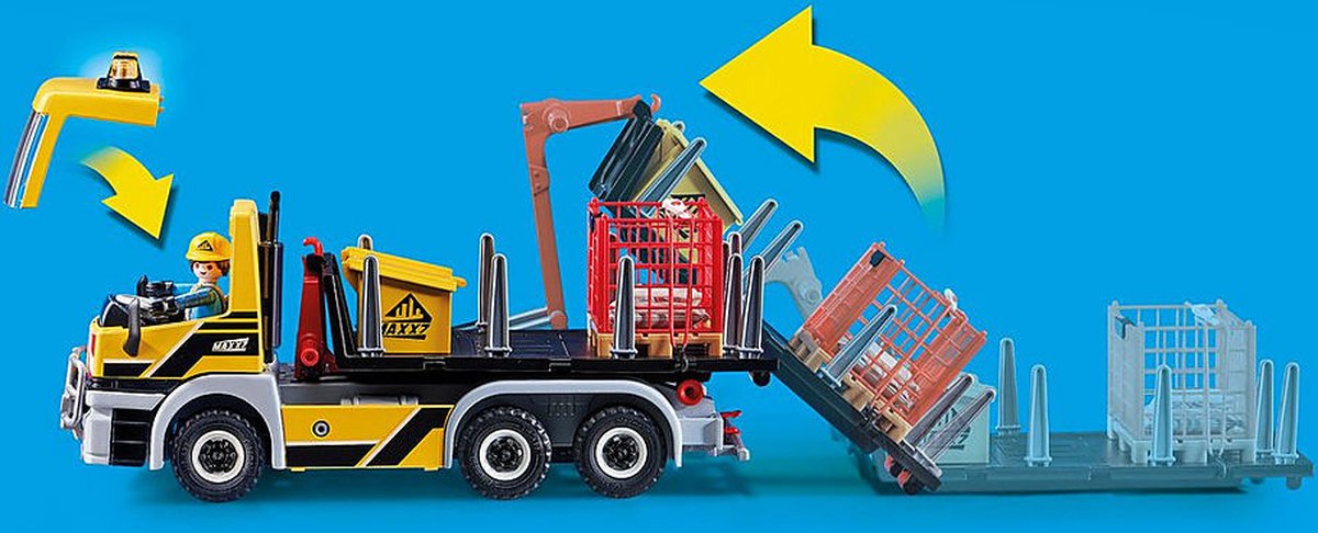 PLAYMOBIL City Action Vrachtwagen met wissellaadbak - 70444 — afbeelding 10
