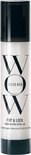 Een flesje Color Wow Pop & Lock High Gloss Shellac met zilveren glitters, 55 ml.