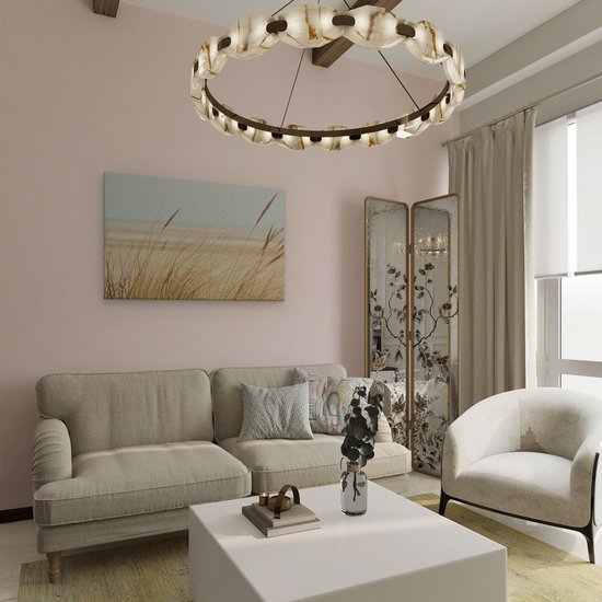 Artaza Toile Peinture Plage et Mer avec Végétation - 90x60 - Photo sur Toile - Impression sur Toile