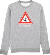 Pas op! Beginner Rustaagh sweater maat XXL - grijs - bedrukt - unisex -ski