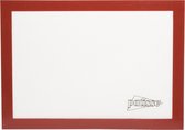 bakmat 42 x 30 cm siliconen rood/wit