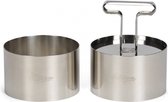 garneerringen-set 7 x 5,5 cm rvs zilver 3-delig