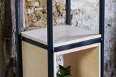 wandrek/kast tampa 1 161x29x33 cm staal zwart
