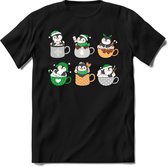 Pinguin Buddy's Kerst T-shirt | Groen | Jongens / Meisjes | Grappige Foute kersttrui Shirt Cadeau | Kindershirt | Leuke Elf, Rendier, Kerstboom en Kerstballen Ontwerpen. Maat 92