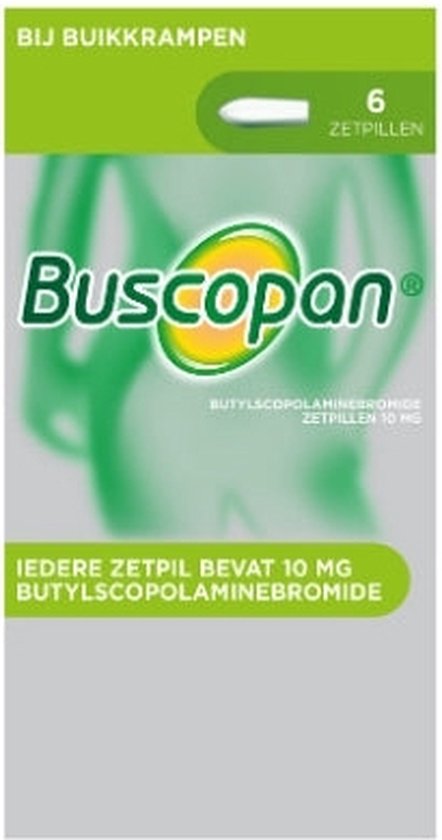 Foto: Buscopan scopolamyne 10mg 1 x 6 zetpillen