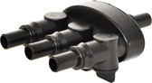 verdeelkraan VT 3-weg 13-20 mm 3/4 inch zwart