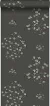 ESTAhome behang bloesemtakken zwart - 148737 - 0.53 x 10.05 m