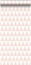 ESTAhome behang grafisch geometrische driehoeken perzik roze - 148670