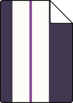 Proefstaal ESTAhome behangpapier strepen paars - 116505 - 26,5 x 21 cm