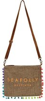 Seafolly Carried Away Hessian Cross Body Bag Natural - Naturel Kleurige Tas Dames - One size