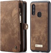 CaseMe - Samsung Galaxy A40 hoesje - 2 in 1 Wallet Book Case - Bruin
