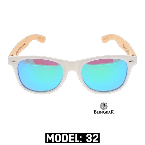 BEINGBAR Eyewear "Model 32" Sustainable Bamboo Sunglasses van BEINGBAR — afbeelding 4