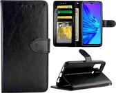 Voor OPPO Realme 5 Crazy Horse Texture Leather Horizontale Flip Beschermhoes met houder & kaartsleuven & portemonnee & fotolijst (zwart)