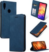 Retro Skin Feel Business Magnetische horizontale flip lederen tas voor Redmi Note7 & Redmi Note7 Pro (marineblauw)
