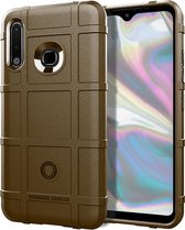 Voor Galaxy A70e Volledige dekking schokbestendige TPU Case (bruin)