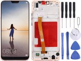 Lcd-scherm en digitizer volledige montage met frame voor Huawei P20 Lite / Nova 3e (roze)