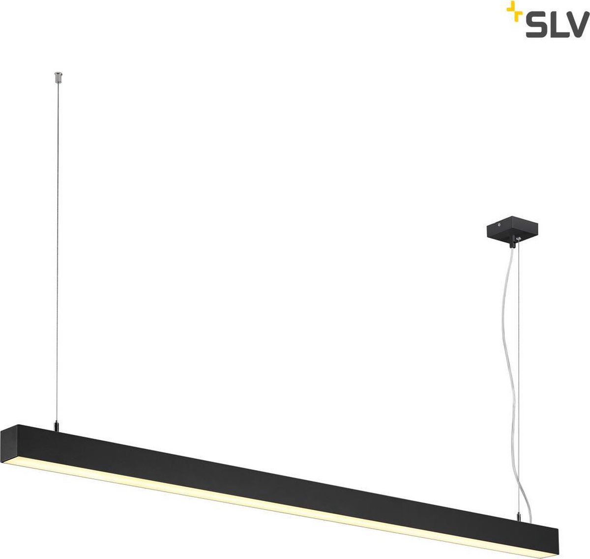 SLV Hanglamp design Q-Line dimbaar 142cm zwart - 1001309