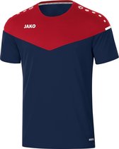 Jako Champ 2.0 T-Shirt Marine Blauw-Chili Rood Maat XL