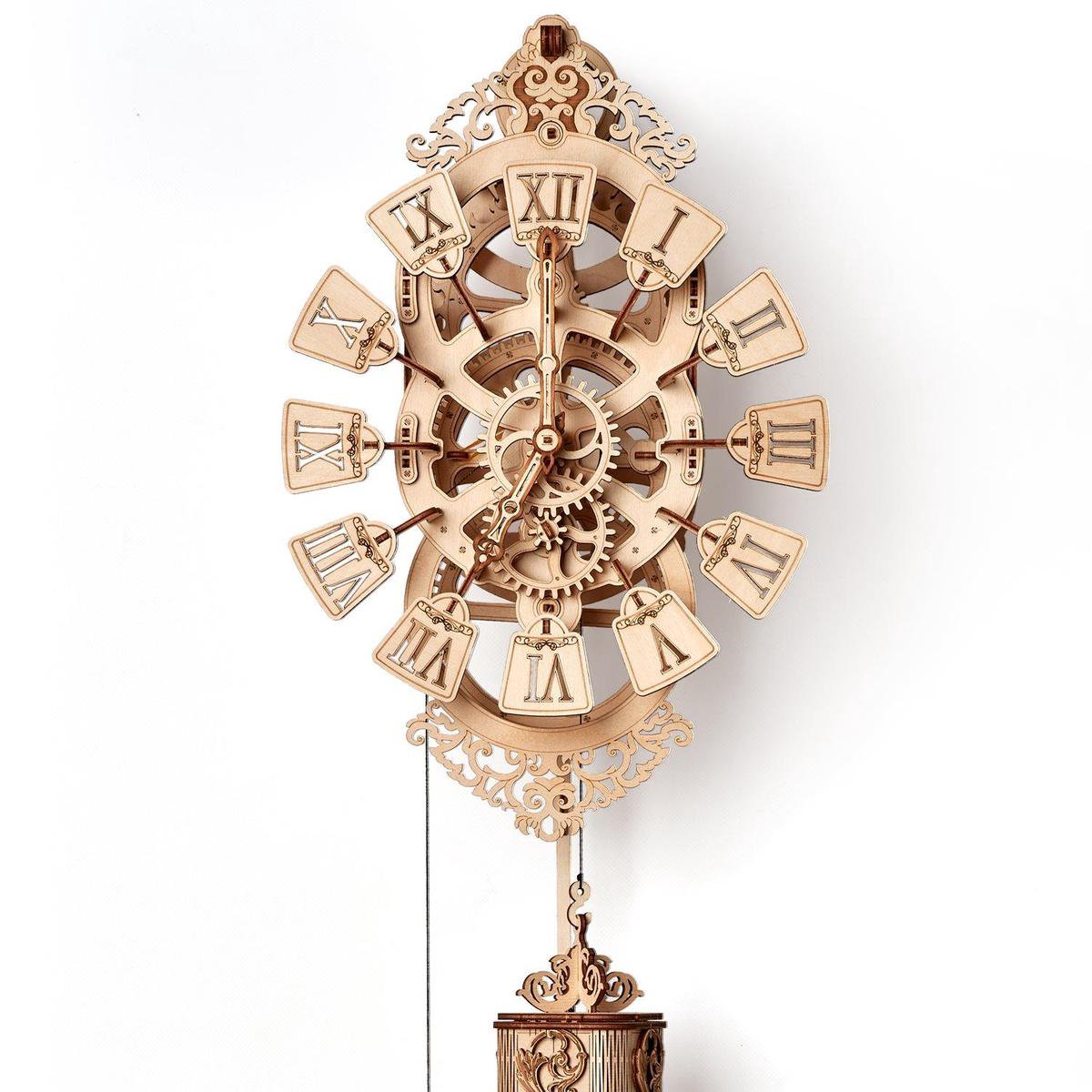 Wood Trick - Modelbouw 3D houten puzzel – Slingerwandklok - Pendulum Wall Clock (WDTK035) – 251 stuks - Geen lijm noch verf nodig — afbeelding 8