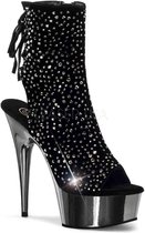 Pleaser Enkellaars -42 Shoes- DELIGHT-1018RS US 12 Zwart