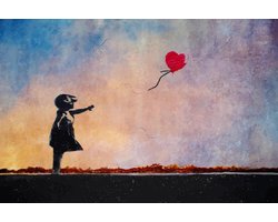 BANKSY Love Heart Balloon Girl At Sunset There Is Always Hope Canvas Print