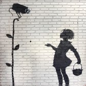 BANKSY Flower Girl Canvas Print