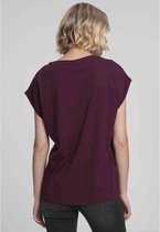 Urban Classics - Extended shoulder Dames T-shirt - L - Paars/Rood