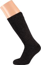 3 Paar thermo sokken voor dames antraciet/donkergrijs 36/41 - Wintersport kleding - Thermokleding - Winter warmtesokken - Thermosokken