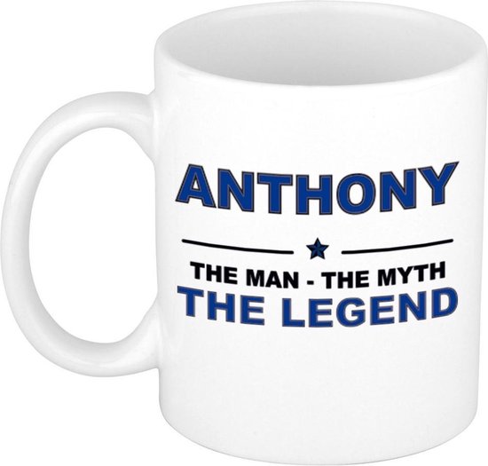 Nom de cadeau Anthony - L'homme, le mythe la légende tasse à café / tasse  300 ml - nom... | bol.com