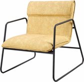 Sortio Home - Fauteuil Iza - Geel - Kunstleer