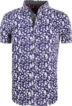 Carisma Overhemd Korte Mouw Met Bloemenprint Blauw 9113 - L