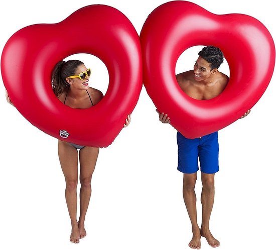 Opblaasbare rode harten zwemband 211 cm - XXL - Zwembenodigdheden -  Zwemringen -... | bol.com