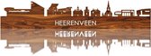 Skyline Heerenveen Palissander hout - 80 cm - Woondecoratie design - Wanddecoratie - WoodWideCities