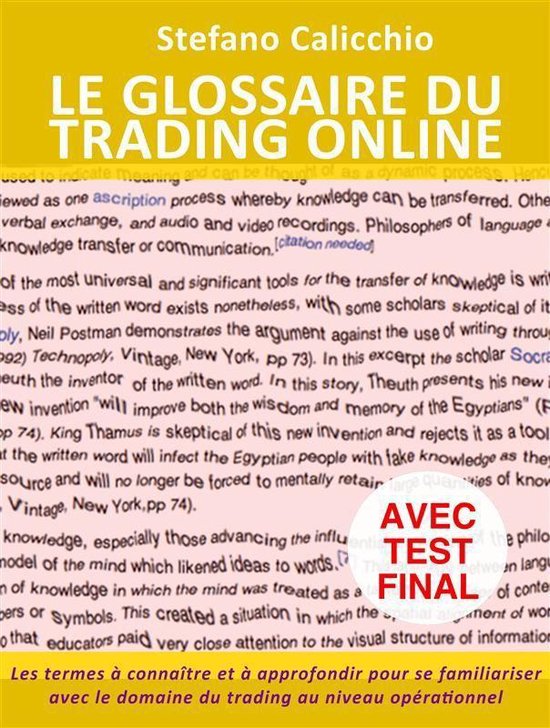 Le glossaire du trading online - cover