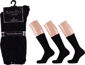 Zwarte dames sokken 12 paar maat 125/42 - Basic sokken zwart