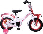 Kinderfiets - Sweetheart - 12 inch - 21 cm - Met zijwieltjes - Met terugtraprem - Wit