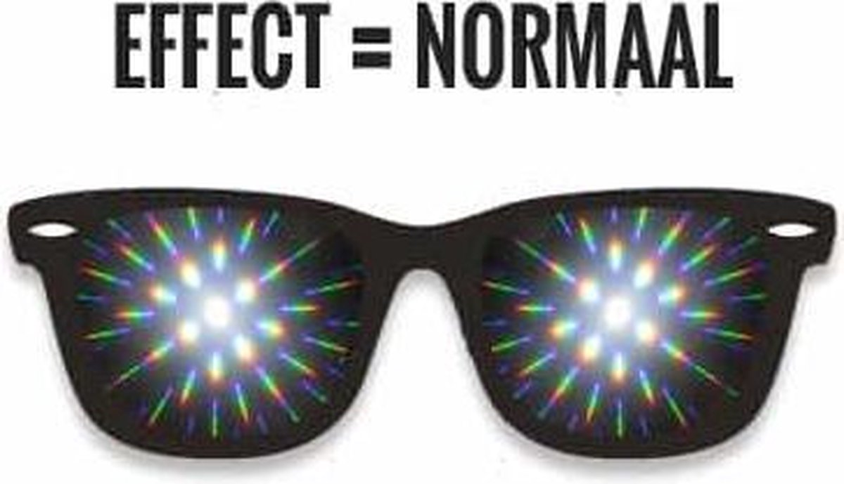 Freaky Glasses® - deluxe spacebril diffractie bril - vuurwerk bril -  festival bril -... | bol.com