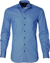 City Line By Nils Overhemd - Bodyfit - Blauw - 38
