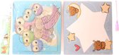 Lg-imports Puzzel/schrijfbord Uilen/beren 19x17 Cm Karton