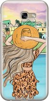 Samsung A5 2017 hoesje siliconen - Sunset girl | Samsung Galaxy A5 2017 case | multi | TPU backcover transparant
