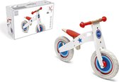 Scratch - Balance Bike L - Wit met ster - Houten loopfiets